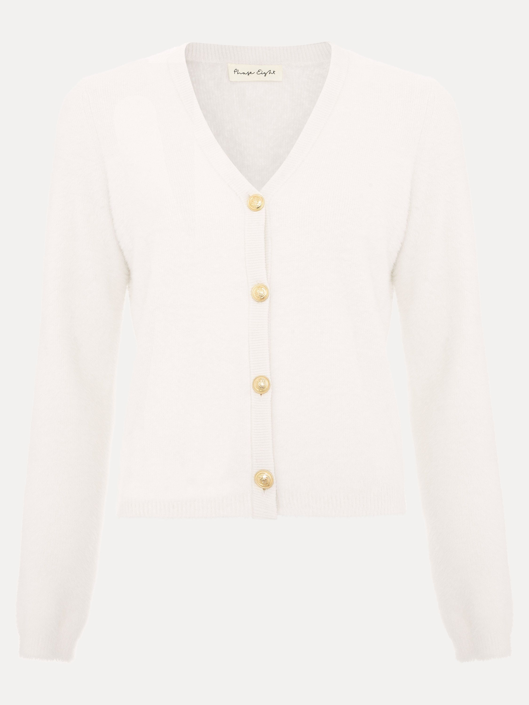 Phase Eight Mindy Fluffy Knit V Neck Cardigan