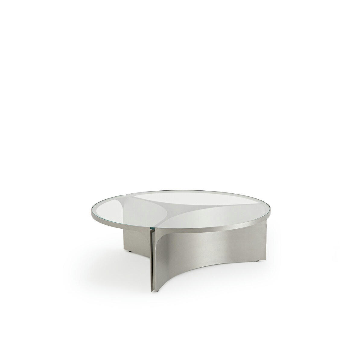 Table basse verre et métal, petit modèle, Gira