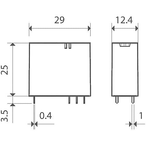 Finder 40.61.7.024.1020 Relais PCB 24 V DC 16 A, 1 inverseur
