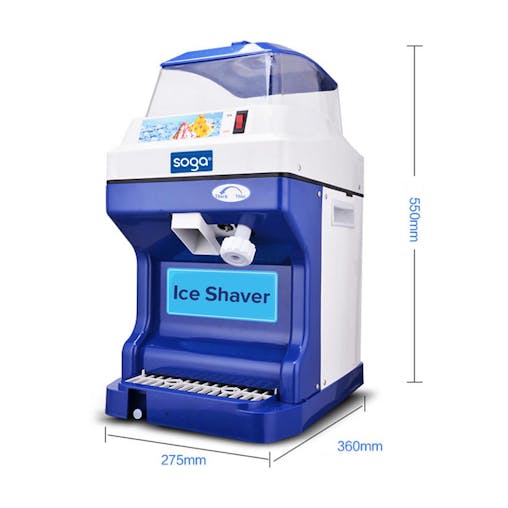 SOGA Commercial Ice Shaver Ice Crusher Slicer Smoothie Maker Machine 180KG/h