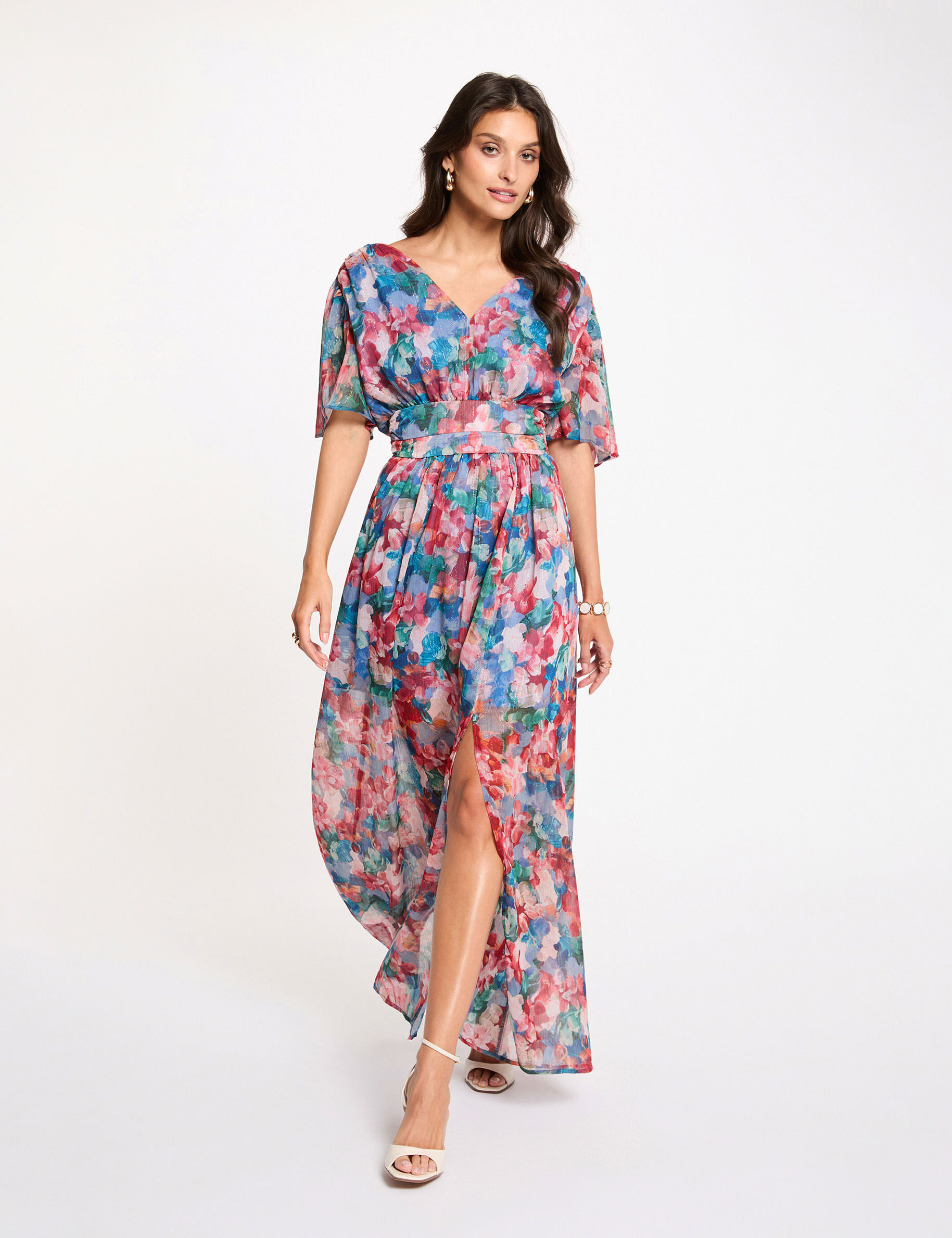 Flowy Long Dress Multicolor Women
