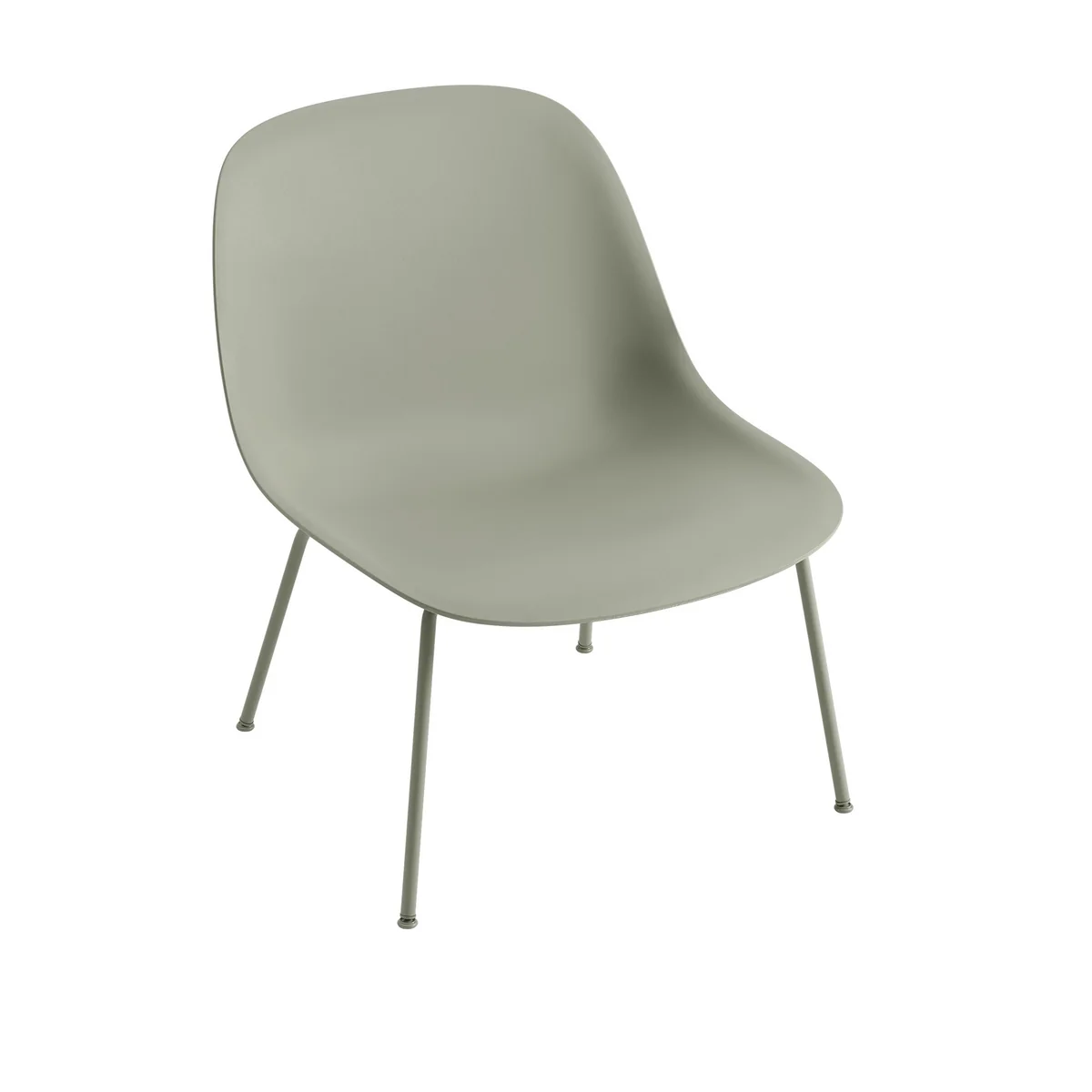 Muuto - Fiber Lounge Chair Tube Base, dusty green