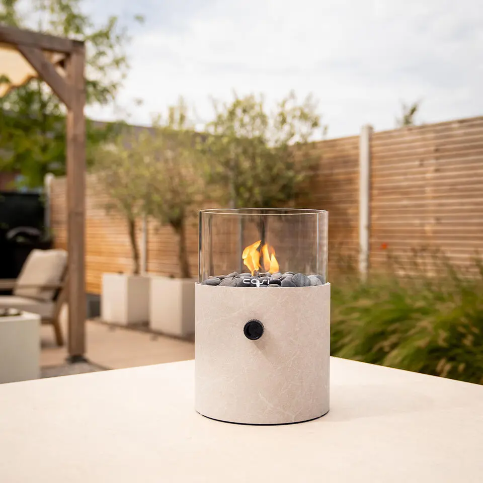 Cosi Fires Cosiscoop XL gaslantaarn &Oslash; 20,5 x 30 cm - marble stone