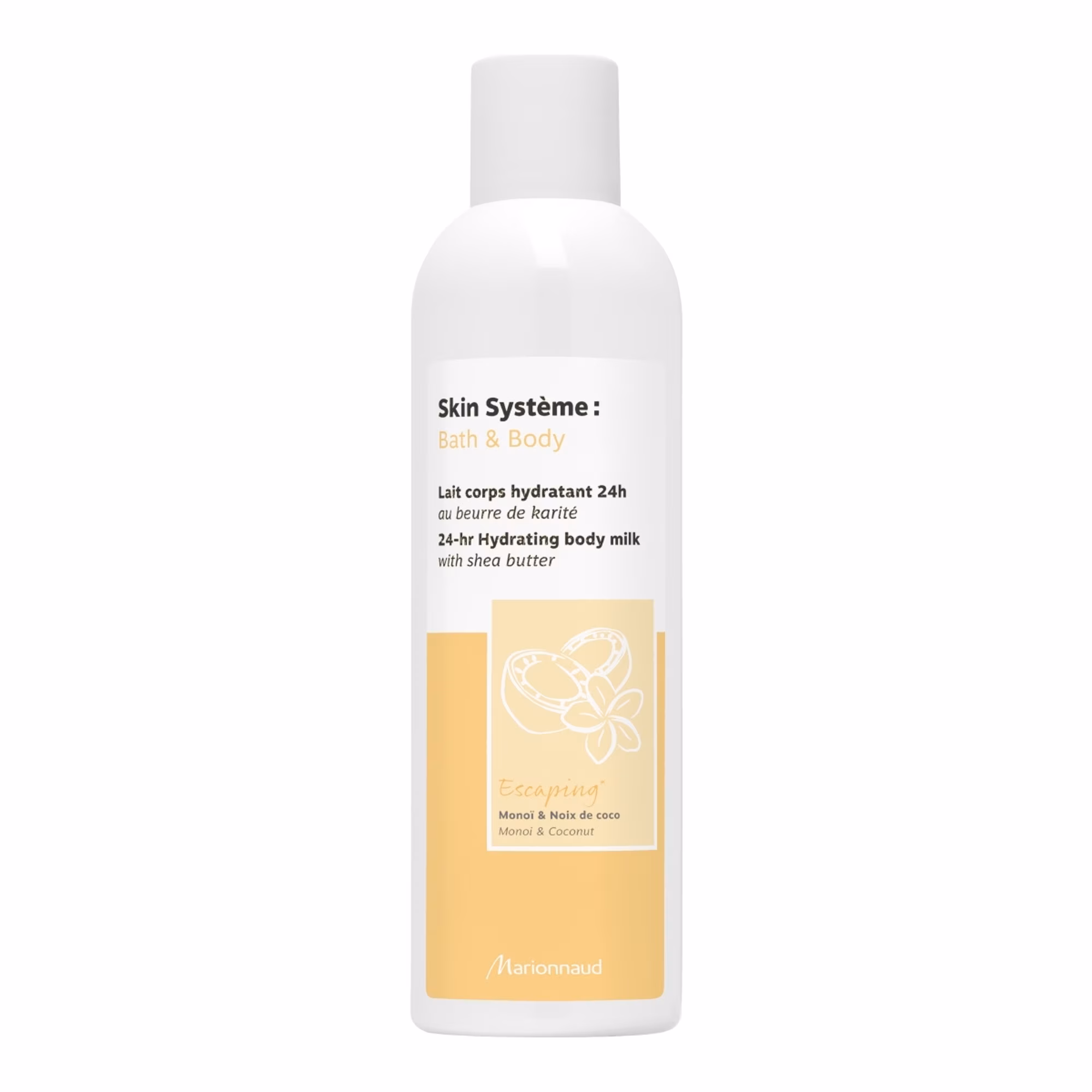 SKIN SYSTÈME : BATH & BODYLait corps hydratant 24h Monoï & Noix de coco