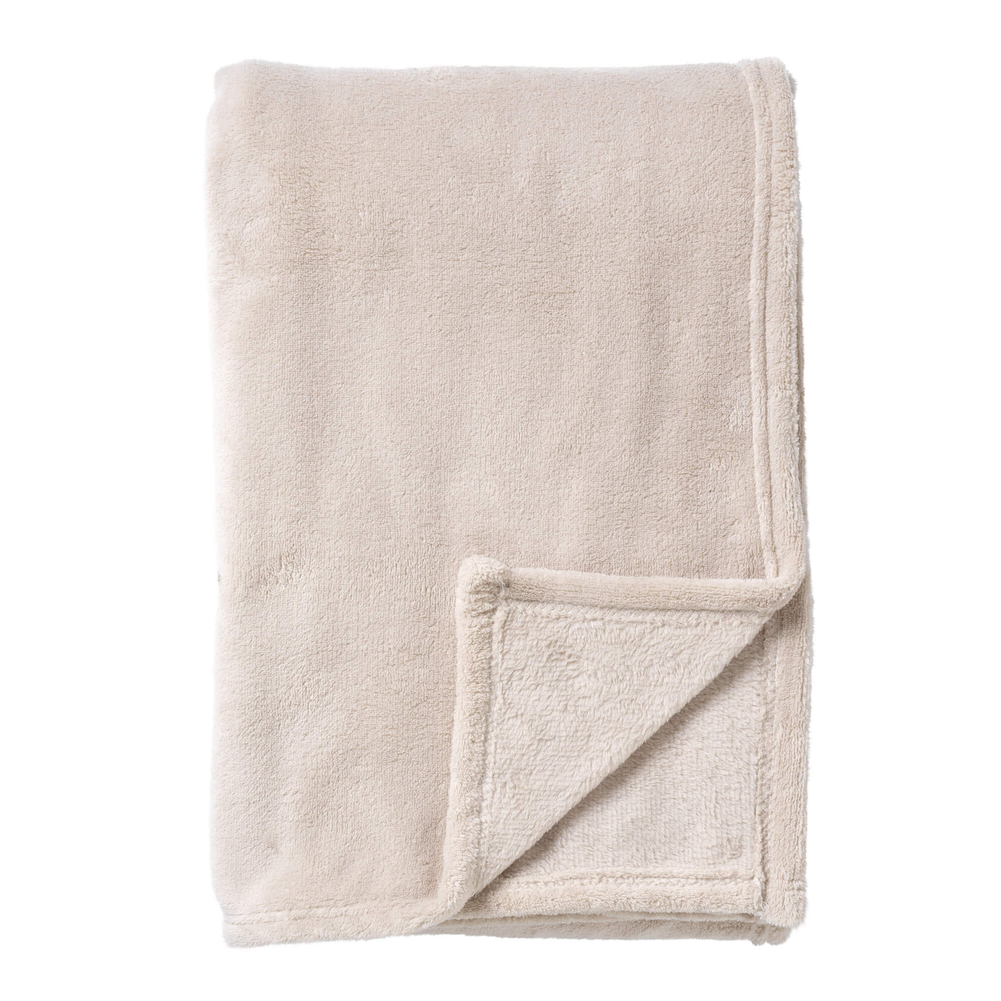 OWEN - plaid 130x160 cm - coral fleece deken - heerlijk zacht - Pumice Stone - beige