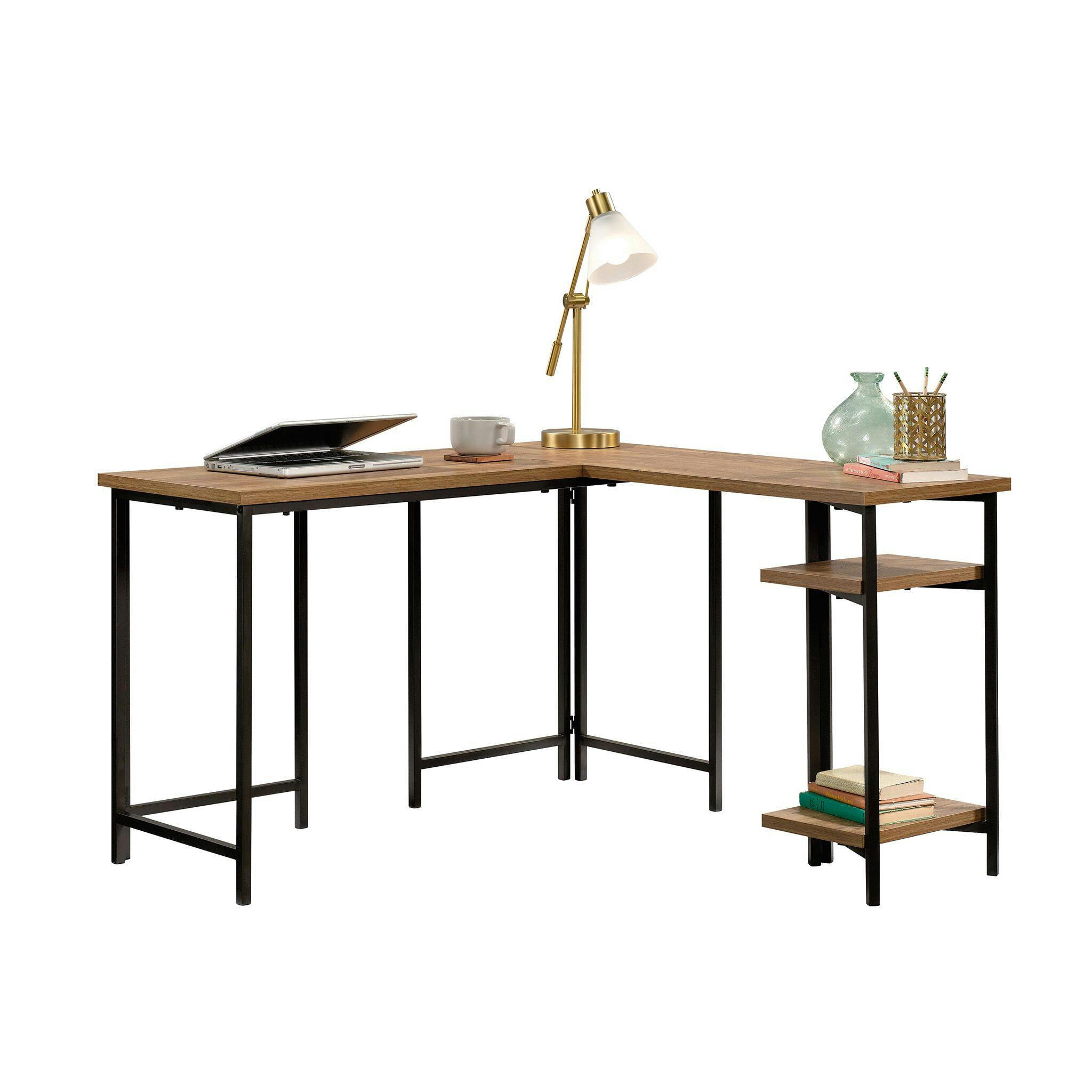 Sauder North Avenue Home Office L-Desk with Storage, Sindoori Mango