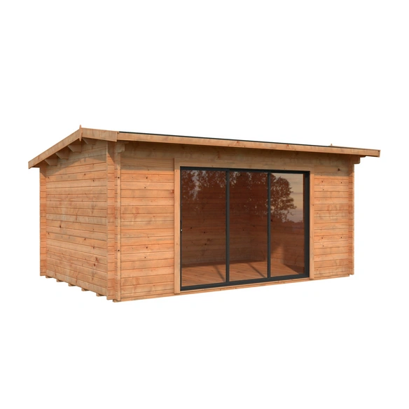 Gartenhaus »Ines Slide Plus«, B x H x L: 480 x 250 x 300 cm, Braun, tauchgrundiert