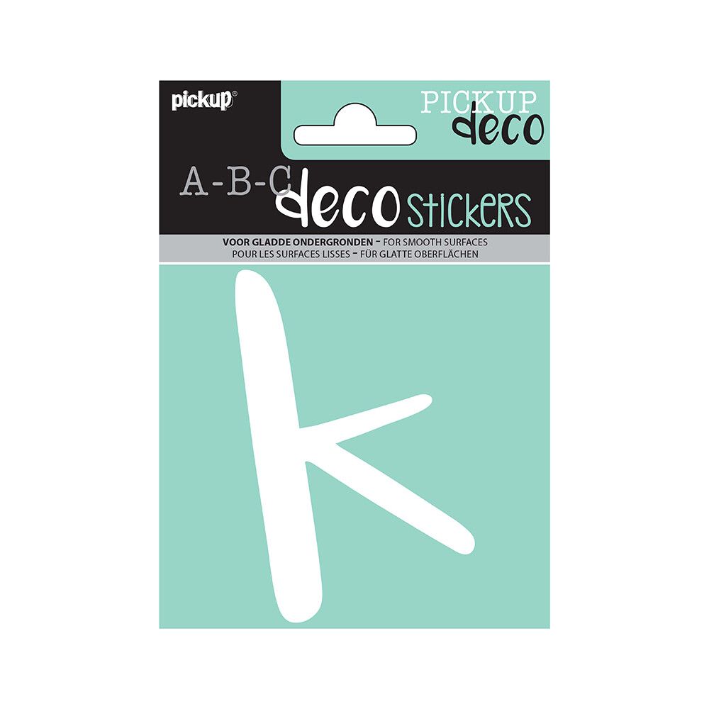 BOKSTAVER PICKUP K ABC DECO ZOË 110 MM K HVIT