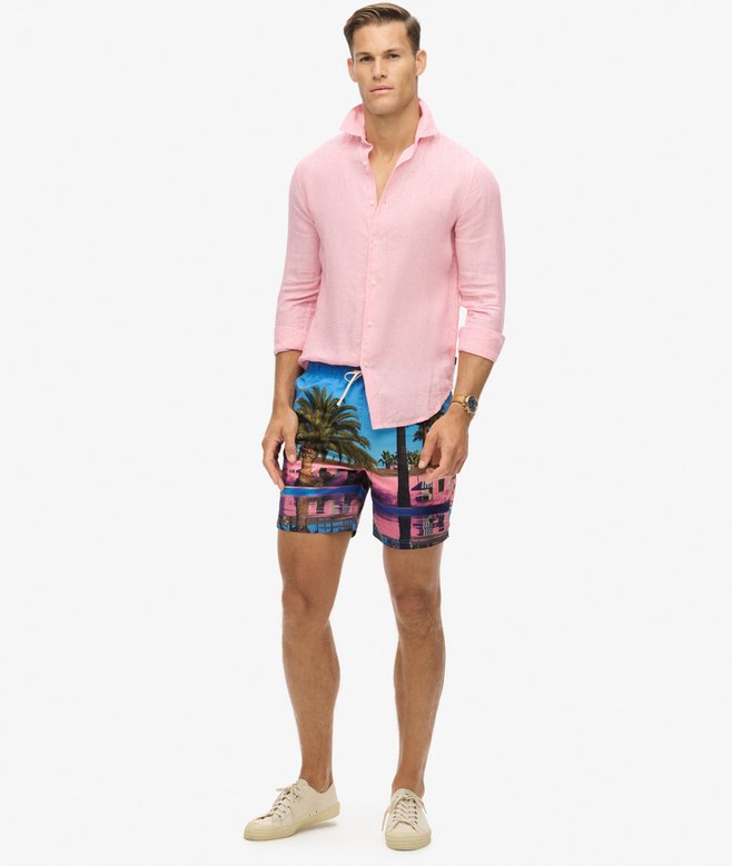 Photographic 17-inch Recycled Swim Shorts