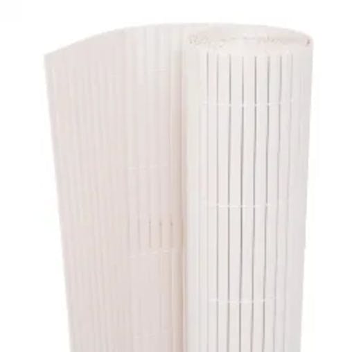 NNEVL Double-Sided Garden Fence 90x400 cm White