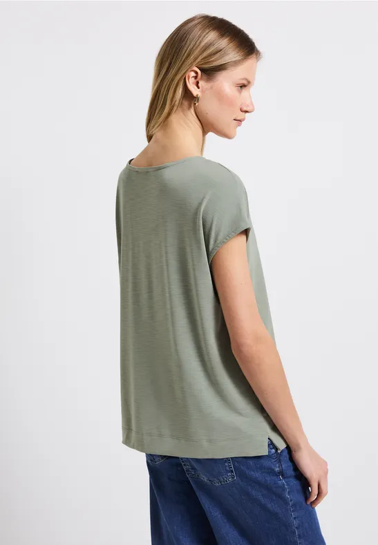 Silk-Look Shirt mit Wording