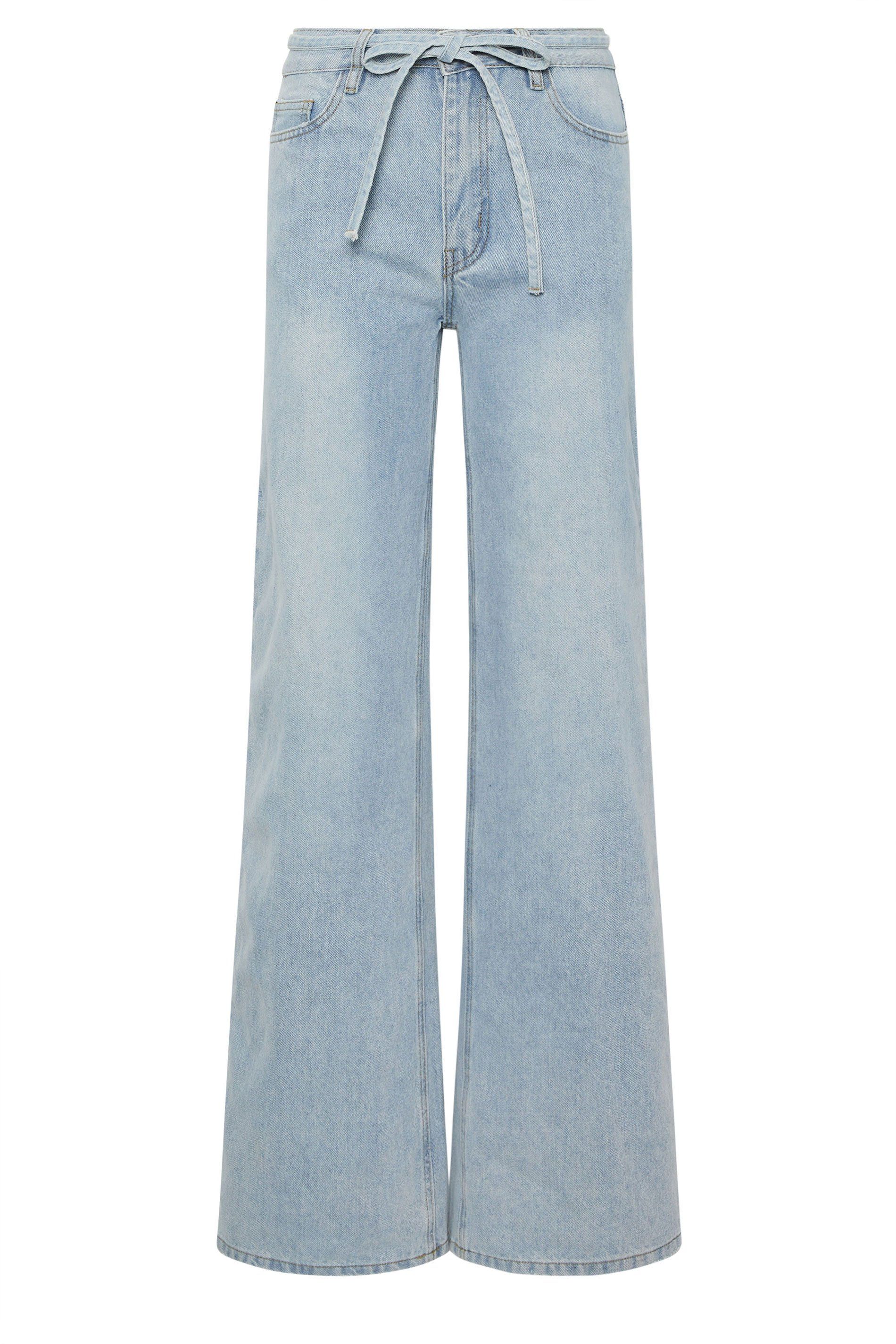 Long Tall Sally Tall Tie Waist Wide Leg Jeans