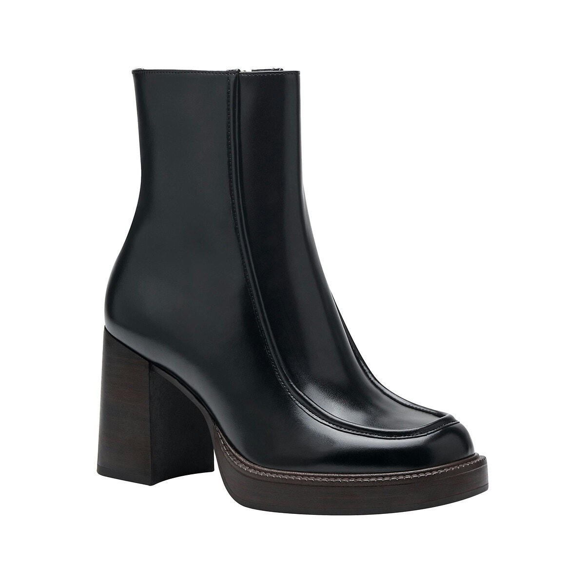 Bottines à talon, bout carré