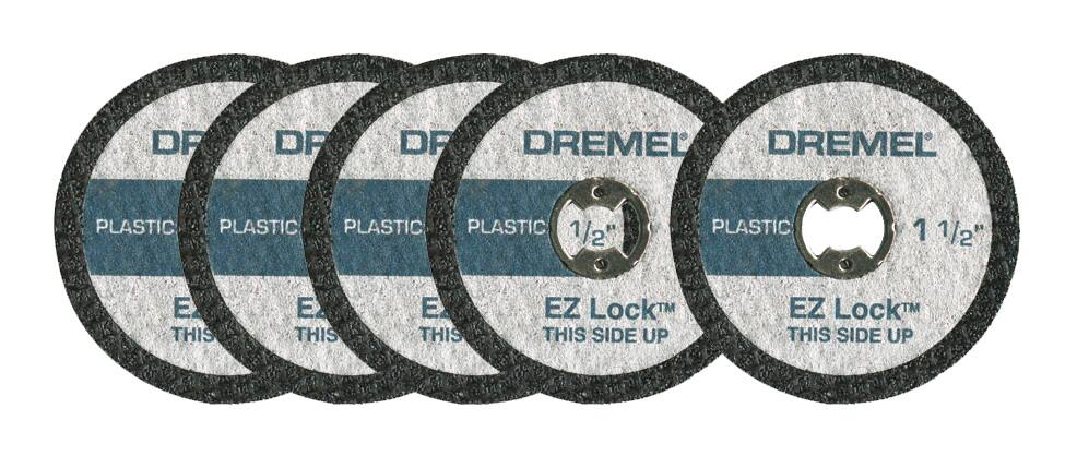Dremel EZ476 EZ Lock Quick-Change Plastic Cut-Off Wheels For Rotary Tool, 1-1/2-in, 5-pk