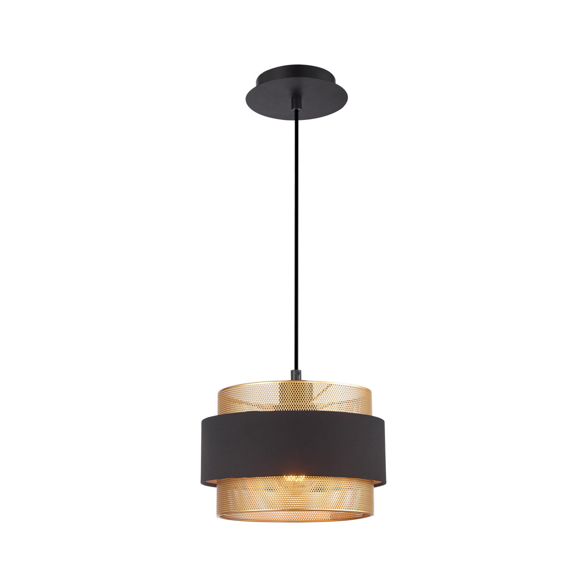 Lampa wisząca czarno-złota BANS 1xE27x40W wym: 93x24x24 cm Italux
