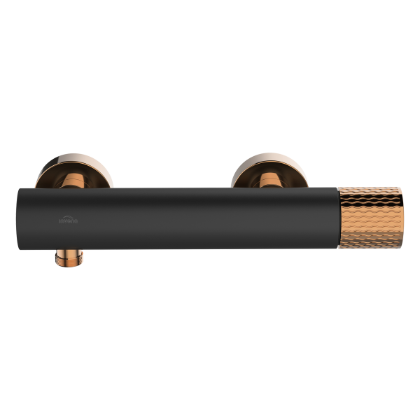 Bateria Prysznicowa Moonlight Invena Trend Czarna / Rose Gol