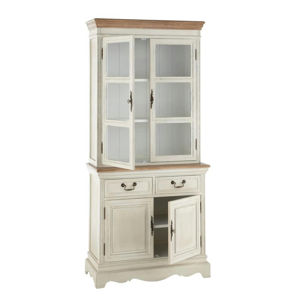 Léontine - Vaisselier 2 portes crème