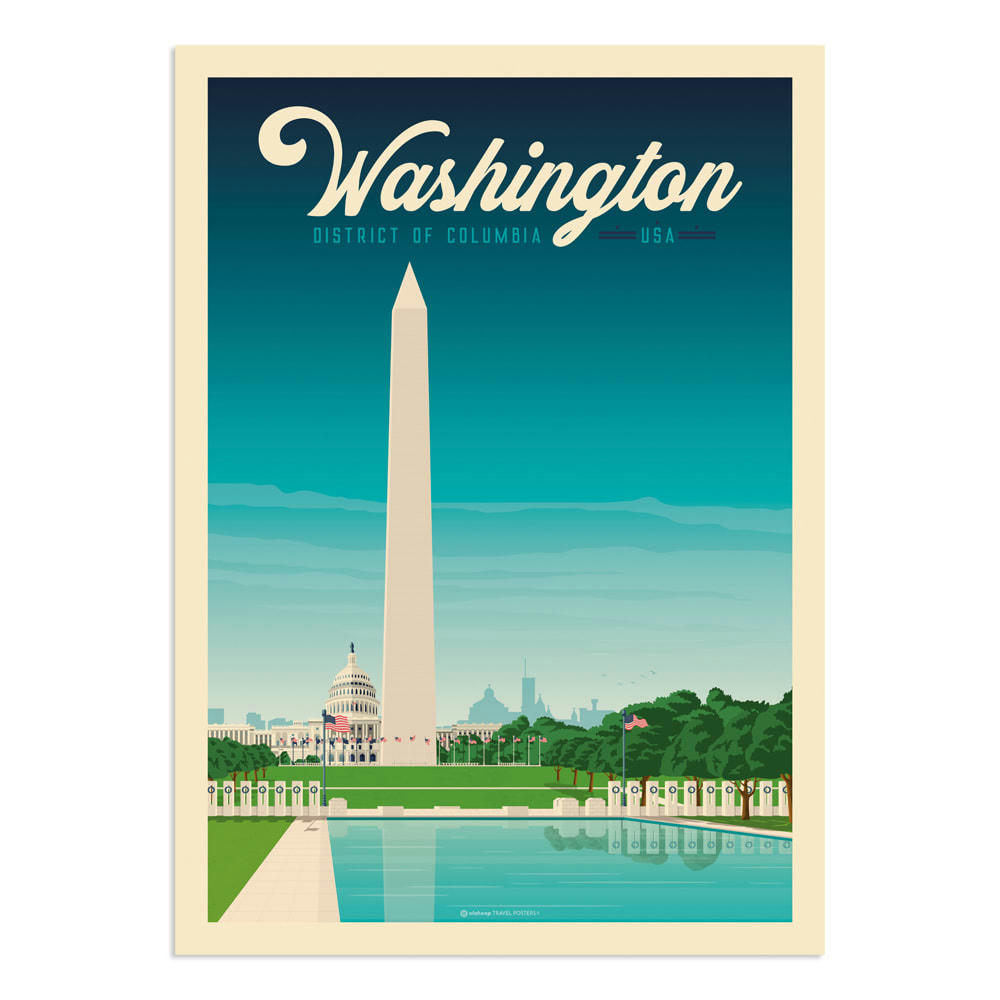 - Affiche Washington DC  30x40 cm