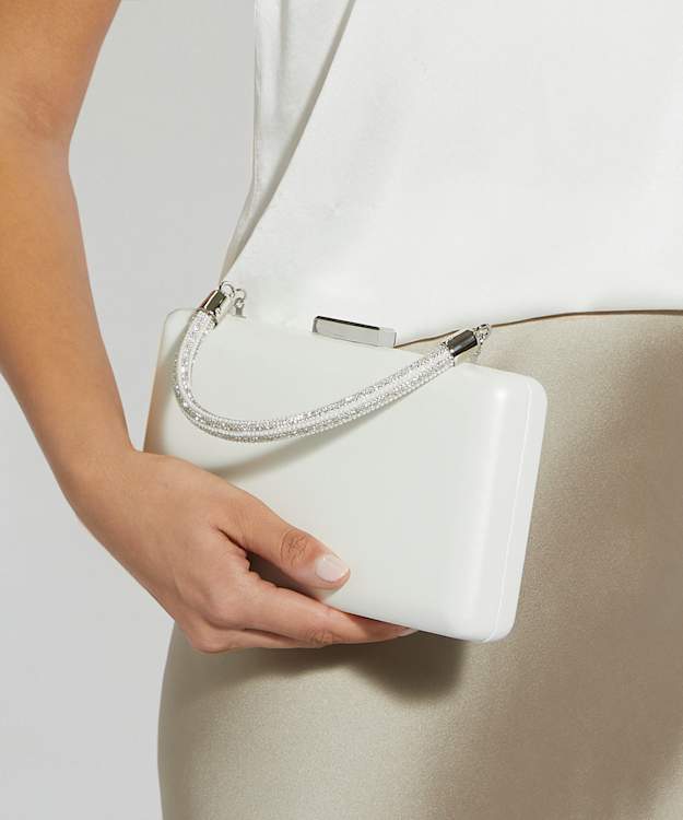 Brunch Ivory - Leather Tubular Top Handle Bag