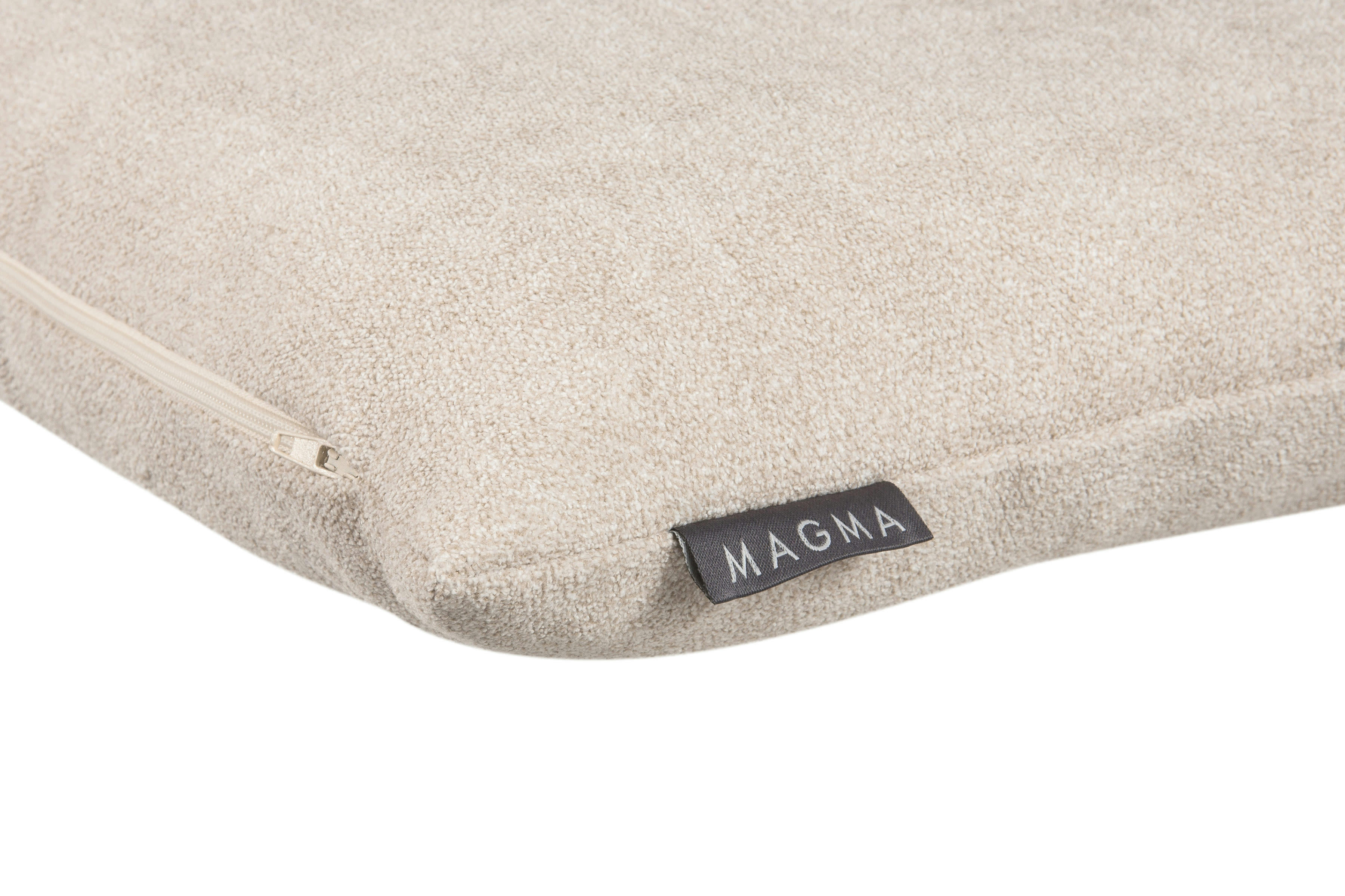 ALFA - Housses de coussin velours chiné beige 40x40 - Lot de 2