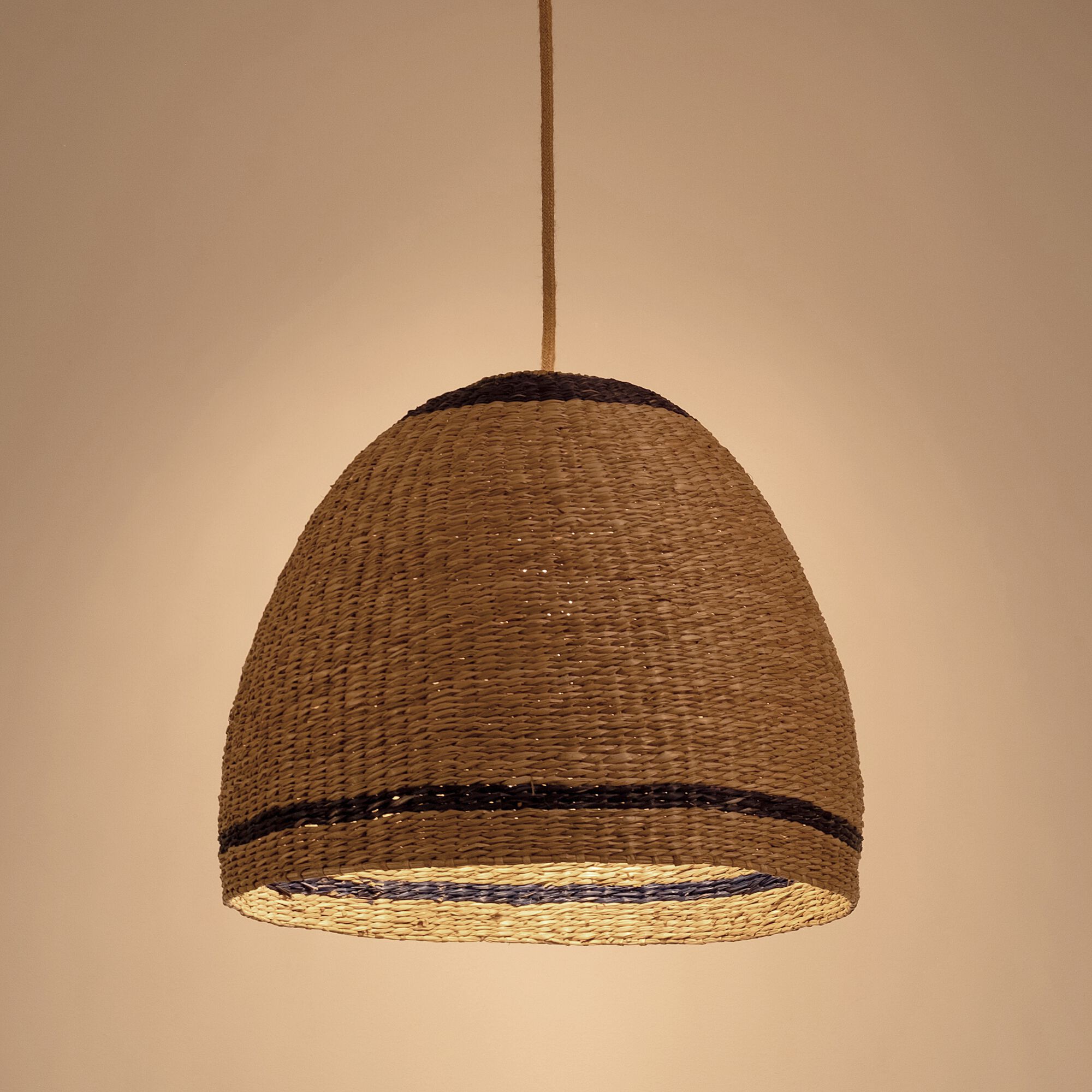 LINOA - Suspension non électrifiée en jonc de mer D40cm - naturel