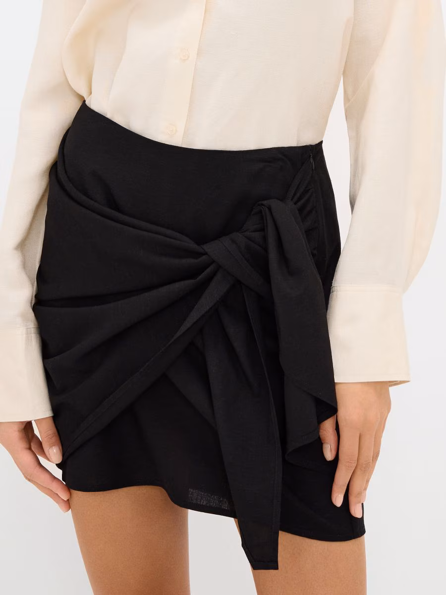 Mini Skirt With Tie Detail