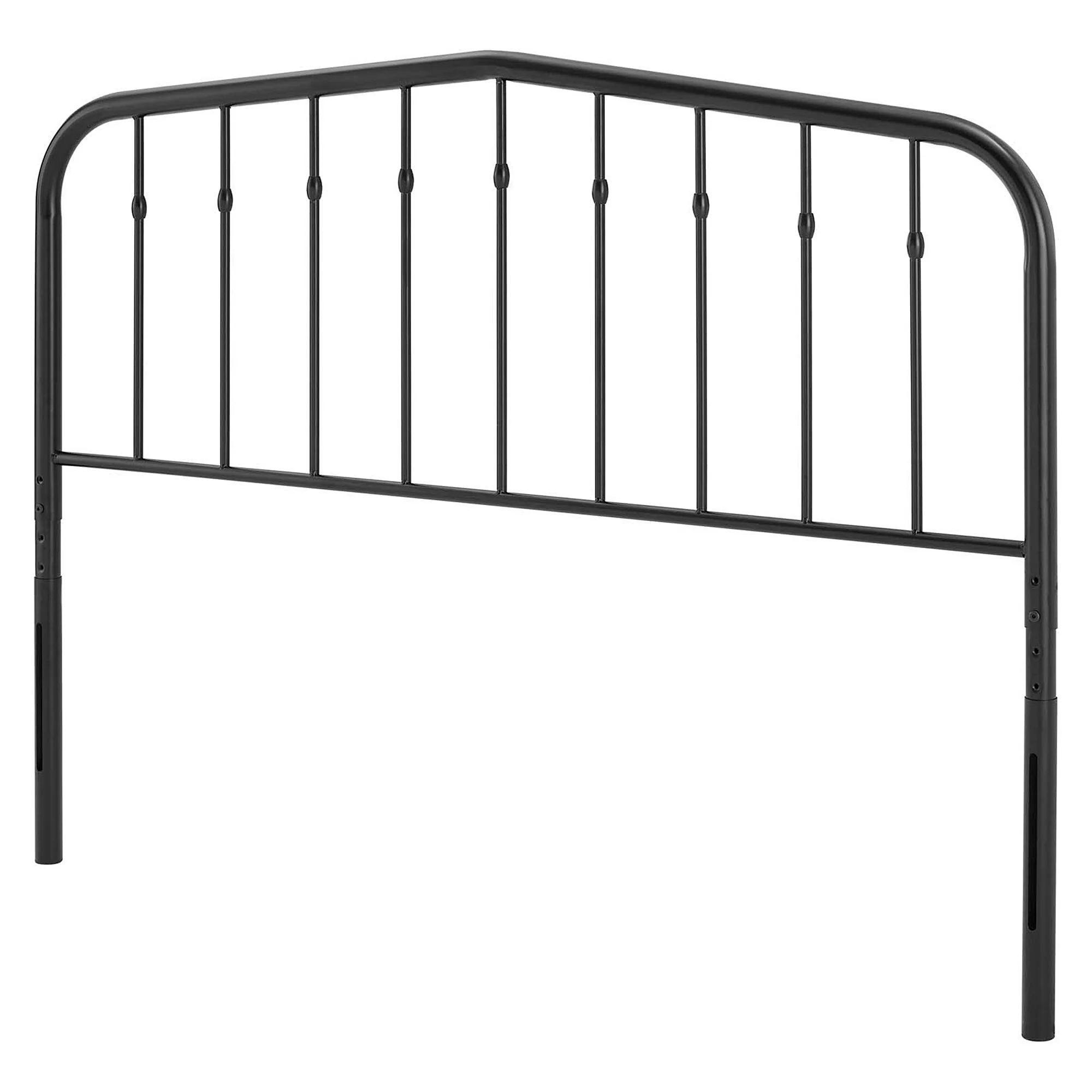 Camberly Arched Queen Size Black Metal Headboard