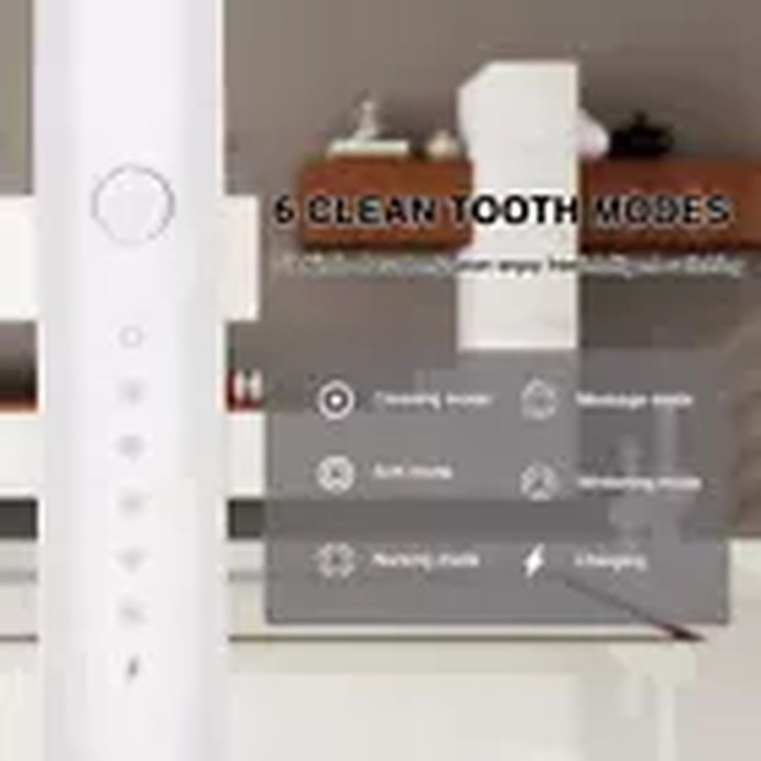 Havendro Electric Toothbrush Sonic Rechargeable 6 Modes Brush White