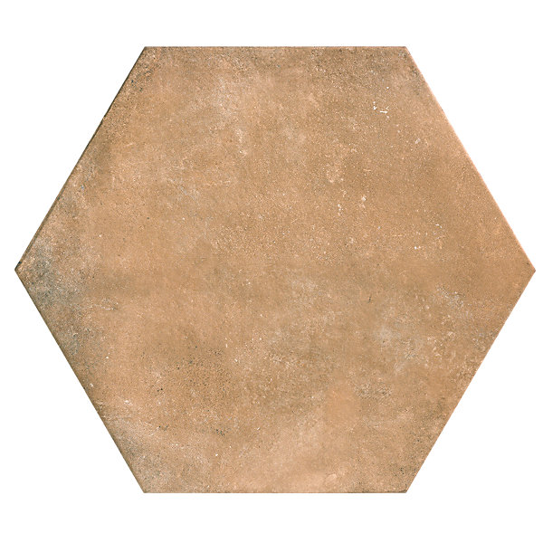 Grès Cérame Premium Format 56x48,5 Intérieur/Extérieur Parma Terra Hexagonal Effet Terre Cuite