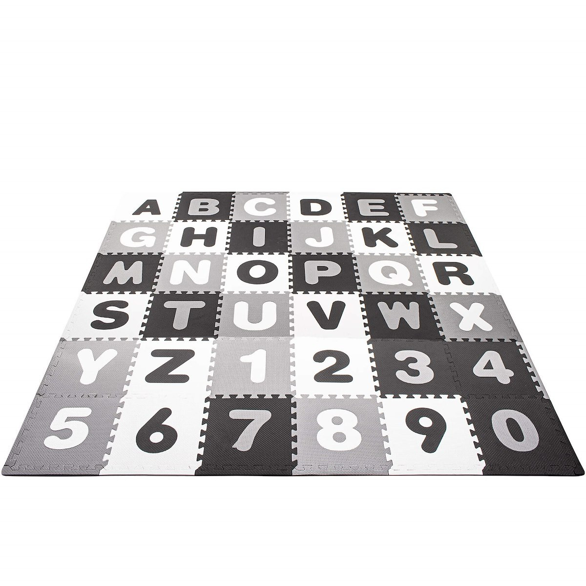 Mata piankowa alfabet, cyfry 175x175 cm puzzle dla dzieci