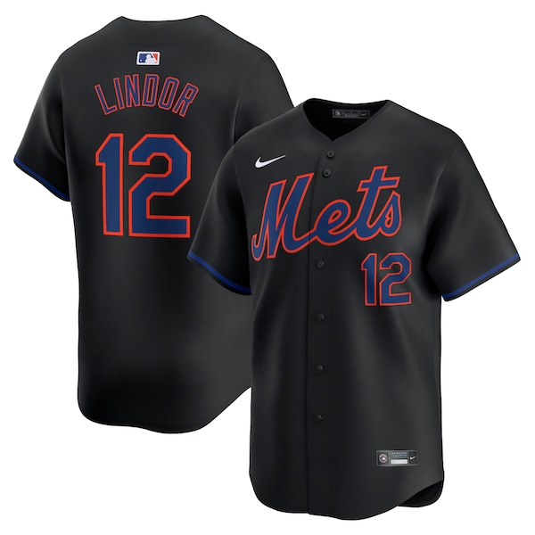 Francisco Lindor New York Mets Nike Alternate Limited Player Jersey – Black