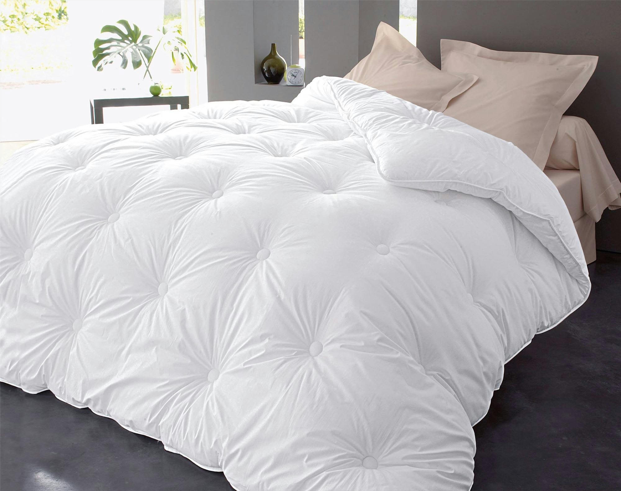 QUALLOFIL ALLERBAN - Couverture tempérée 260x240 blanc en coton