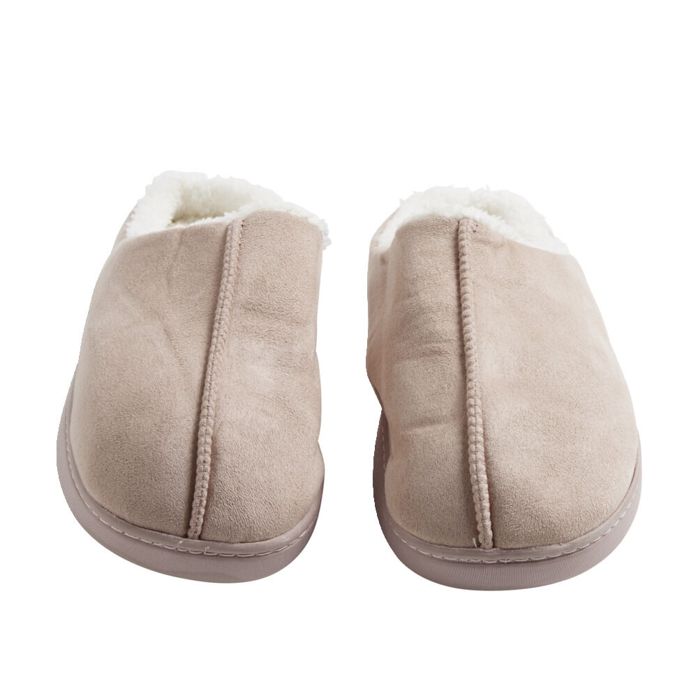 Chaussons mules unisexe gris fourrées T36 à T45
