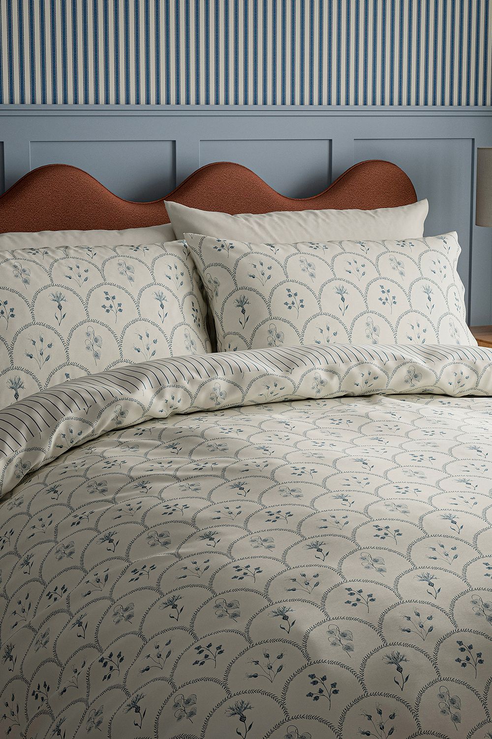 Sanderson Summer Scallop' Cotton Duvet Cover Set