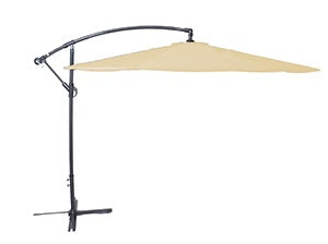 Lesli Living push-up parasol Gemini - beige - Ø300cm