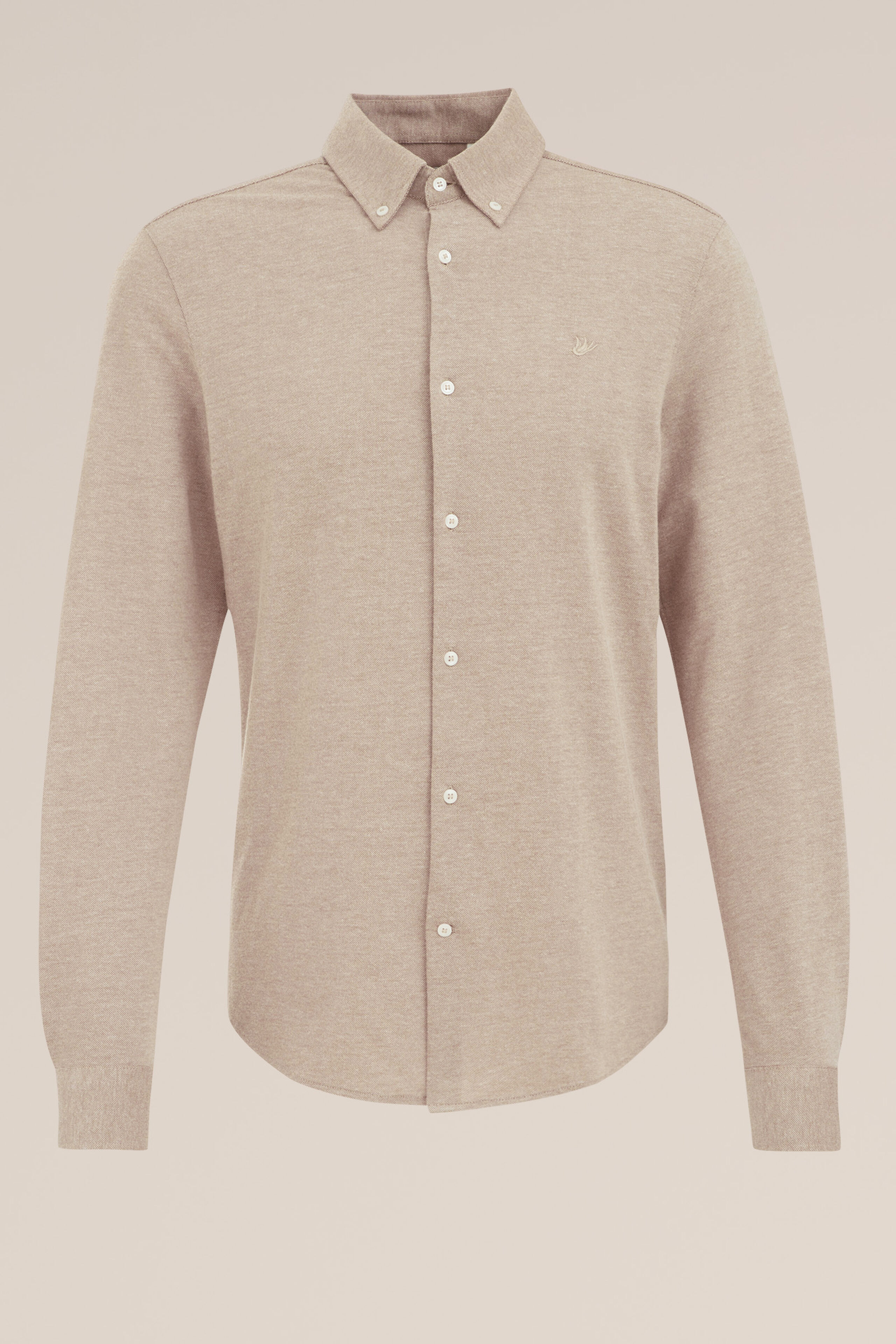 Heren tall fit overhemd van piqu&eacute;jersey