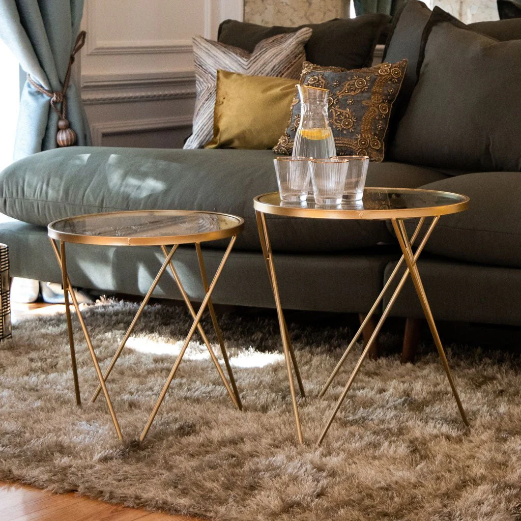 Conjunto de 2 mesas de Apoio 51x57/46x50 GINKGO