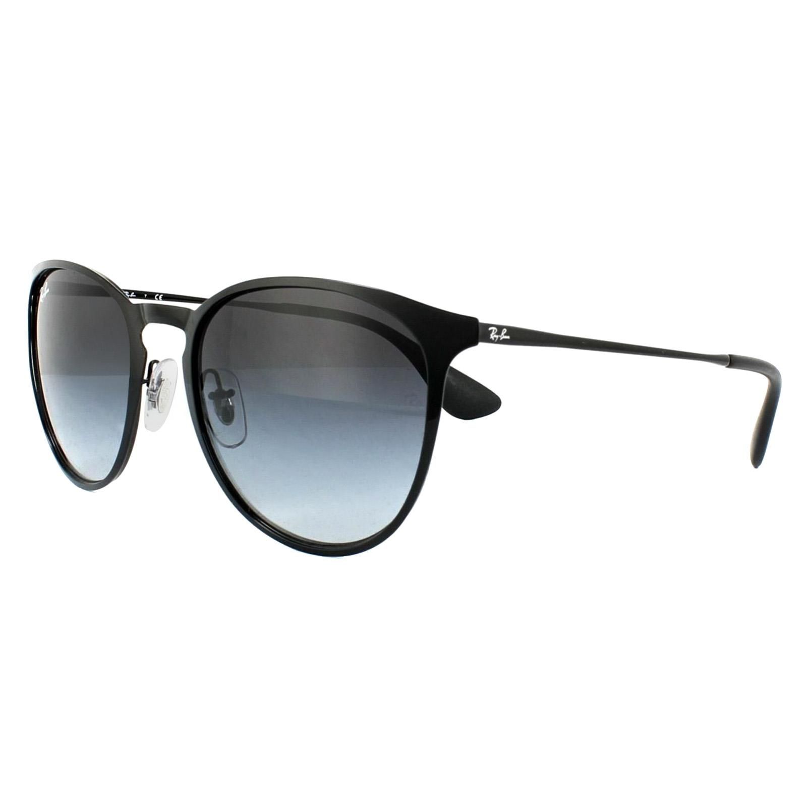 Ray-Ban Round Black Grey Gradient Erika Metal 3539 Sunglasses