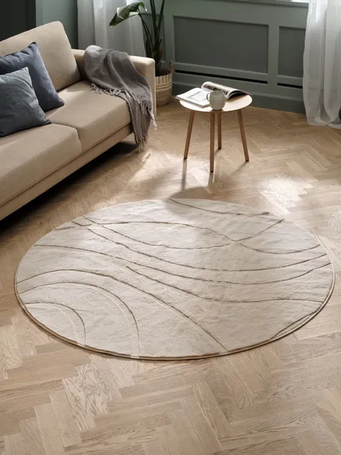 Tæppe STORSIPPA Ø160 beige