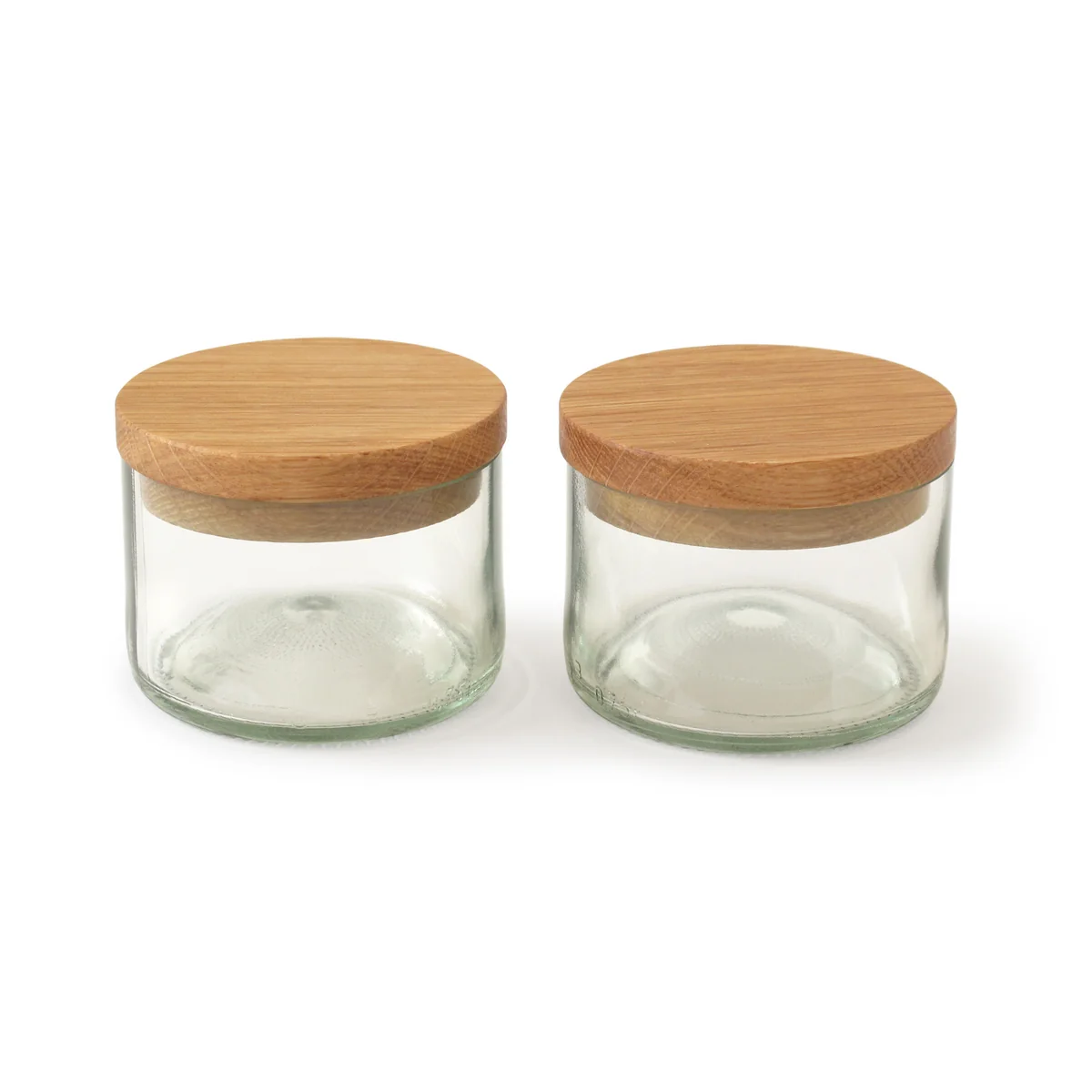 side by side - Salz & Kräuterdosen (2er-Set), Eiche / Glas