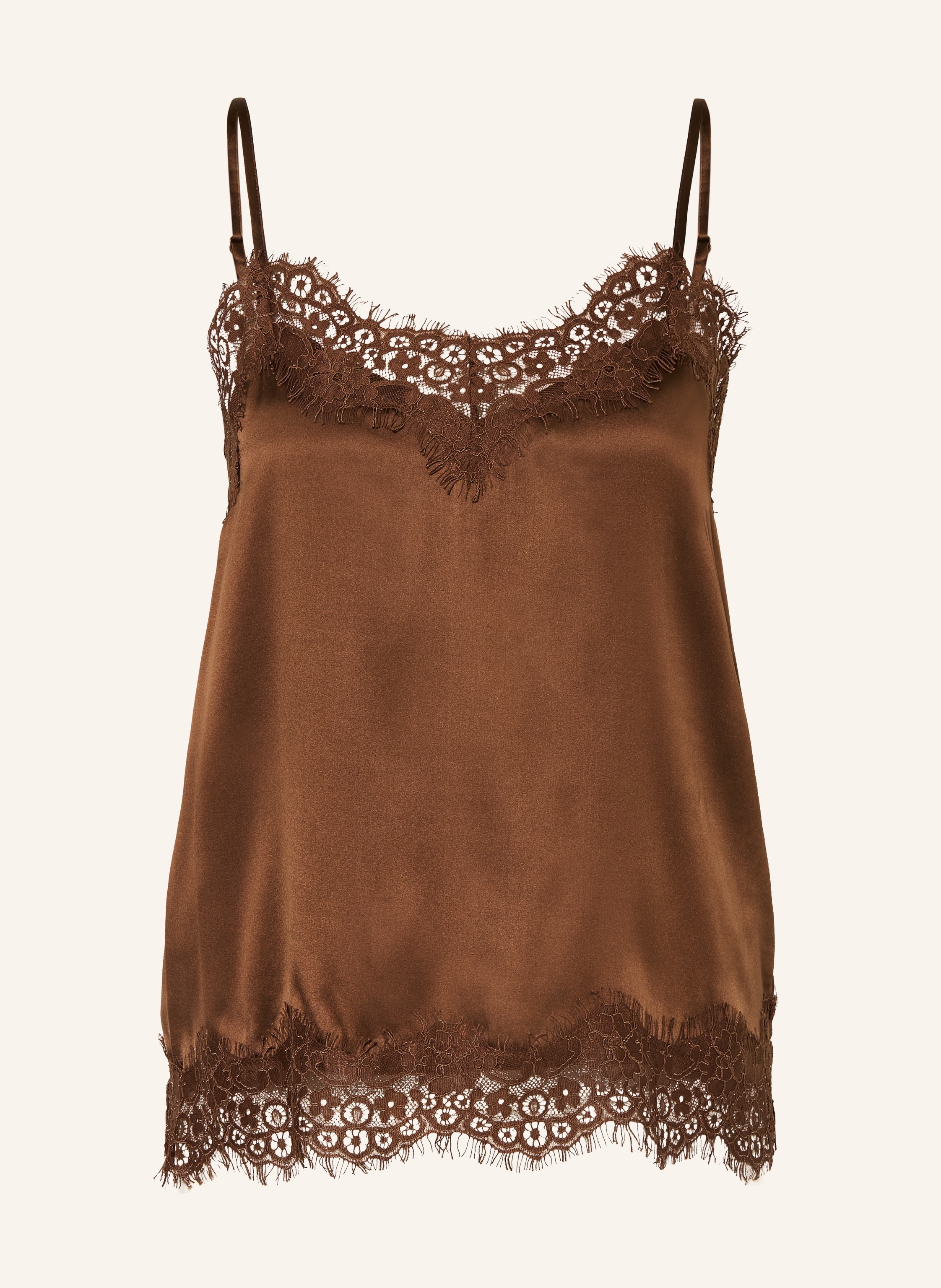 darling harbour Seidentop aus Satin mit Spitze
