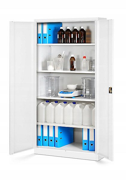 Armoire en métal verrouillable JAN H, 900 x 1950 x 400 mm, blanc