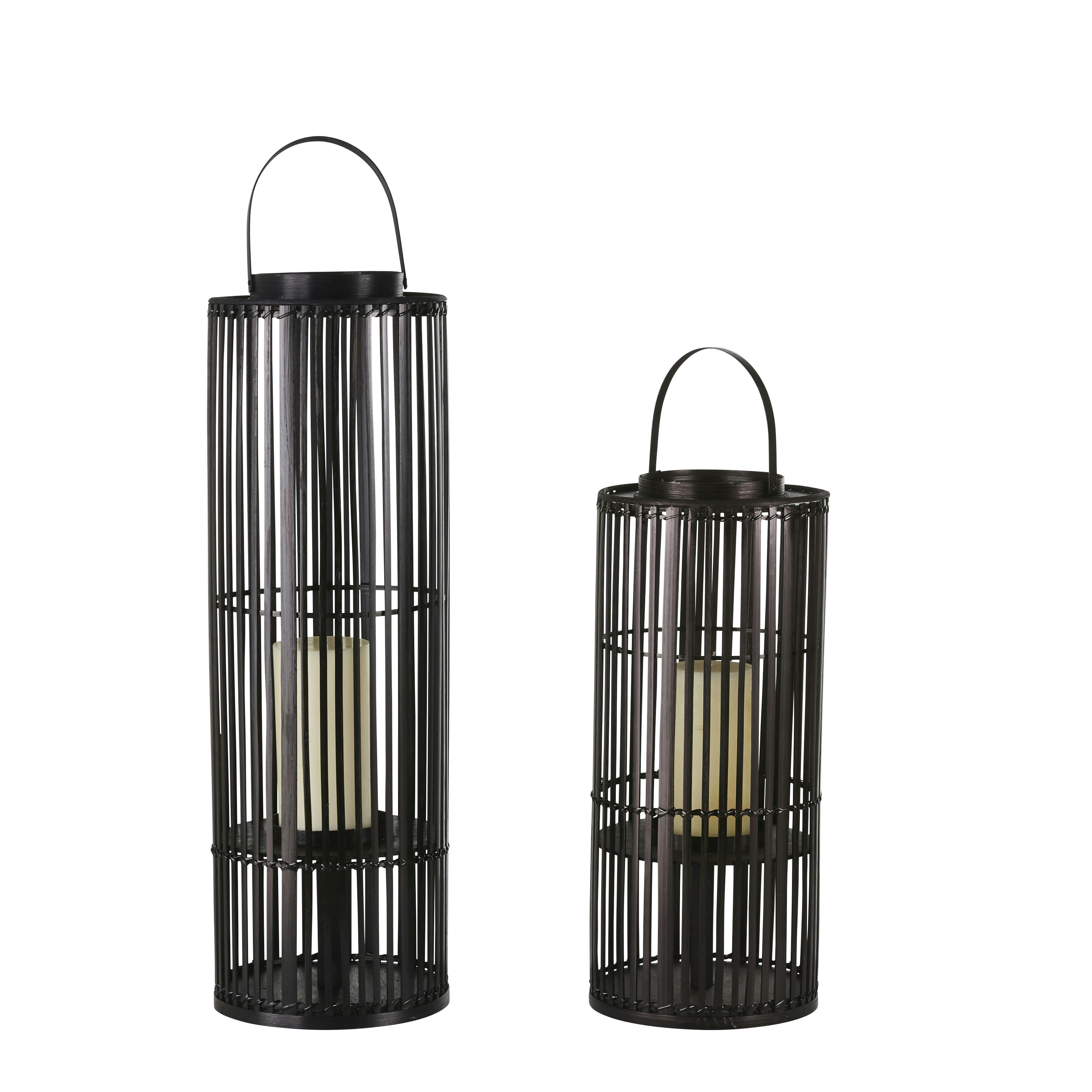 MALINDI - Lanternes en bambou noir (x2)