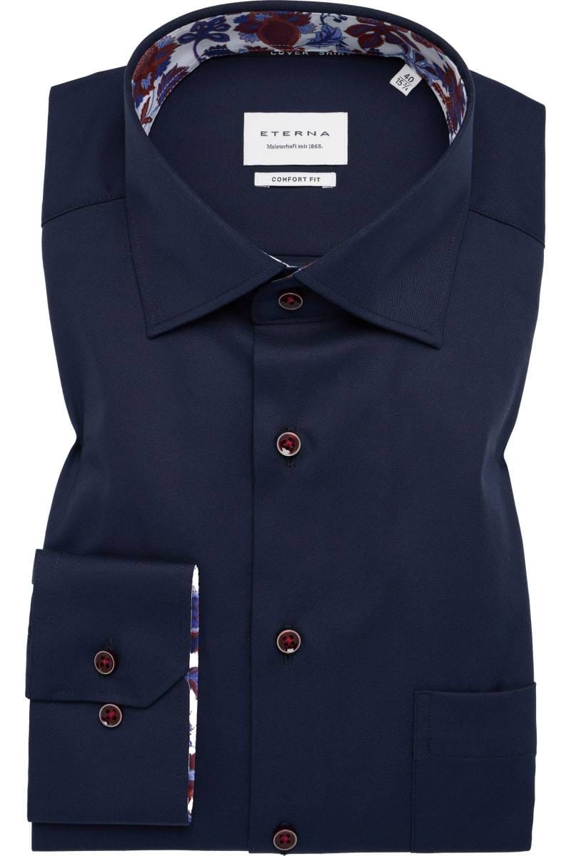 ETERNA Cover Shirt Comfort Fit Hemd marine, Einfarbig
