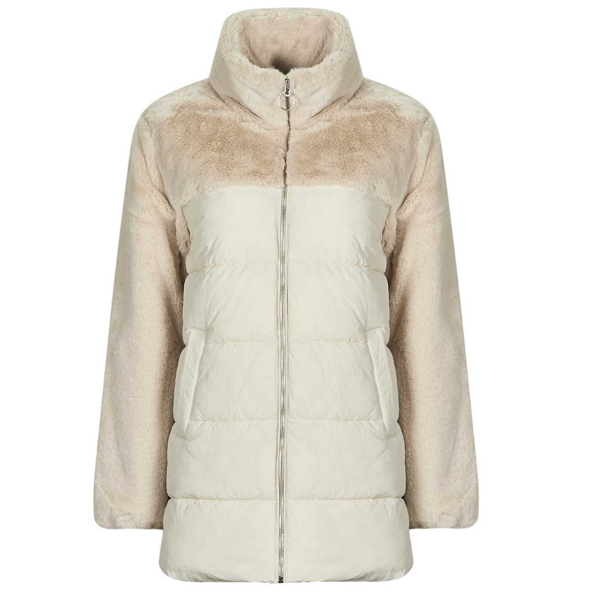 Only - ONLWANJA FUR PUFFER MIX COAT CC OTW - Beige