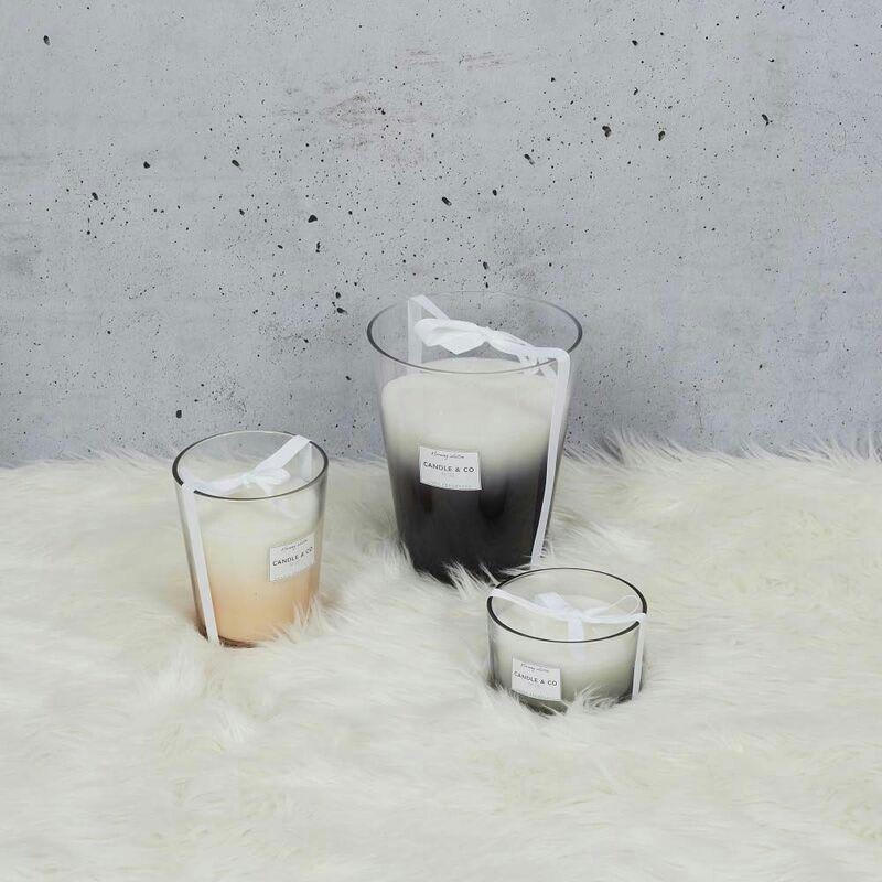 - Maxi bougie parfumée vase noir harmony 16 cm