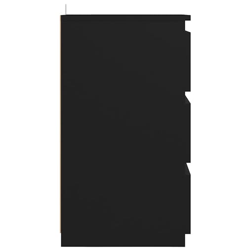 NNEVL Bed Cabinets 2 pcs Black 40x35x62.5 cm Chipboard