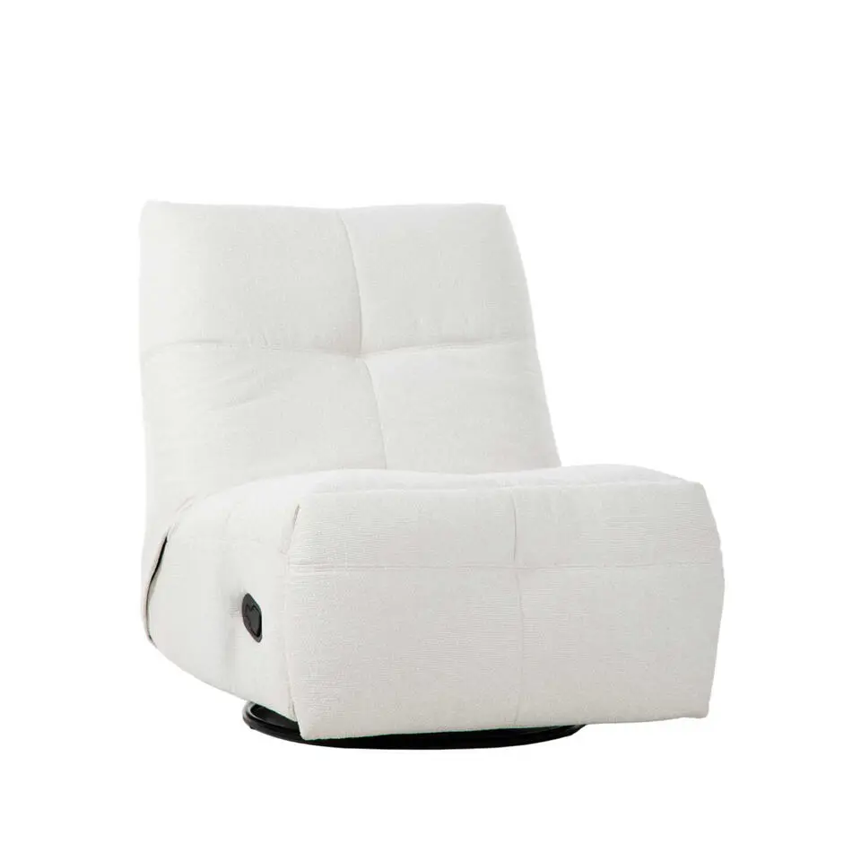 Fauteuil Naturel Stof - Draaibaar & Relaxfunctie - Lazy