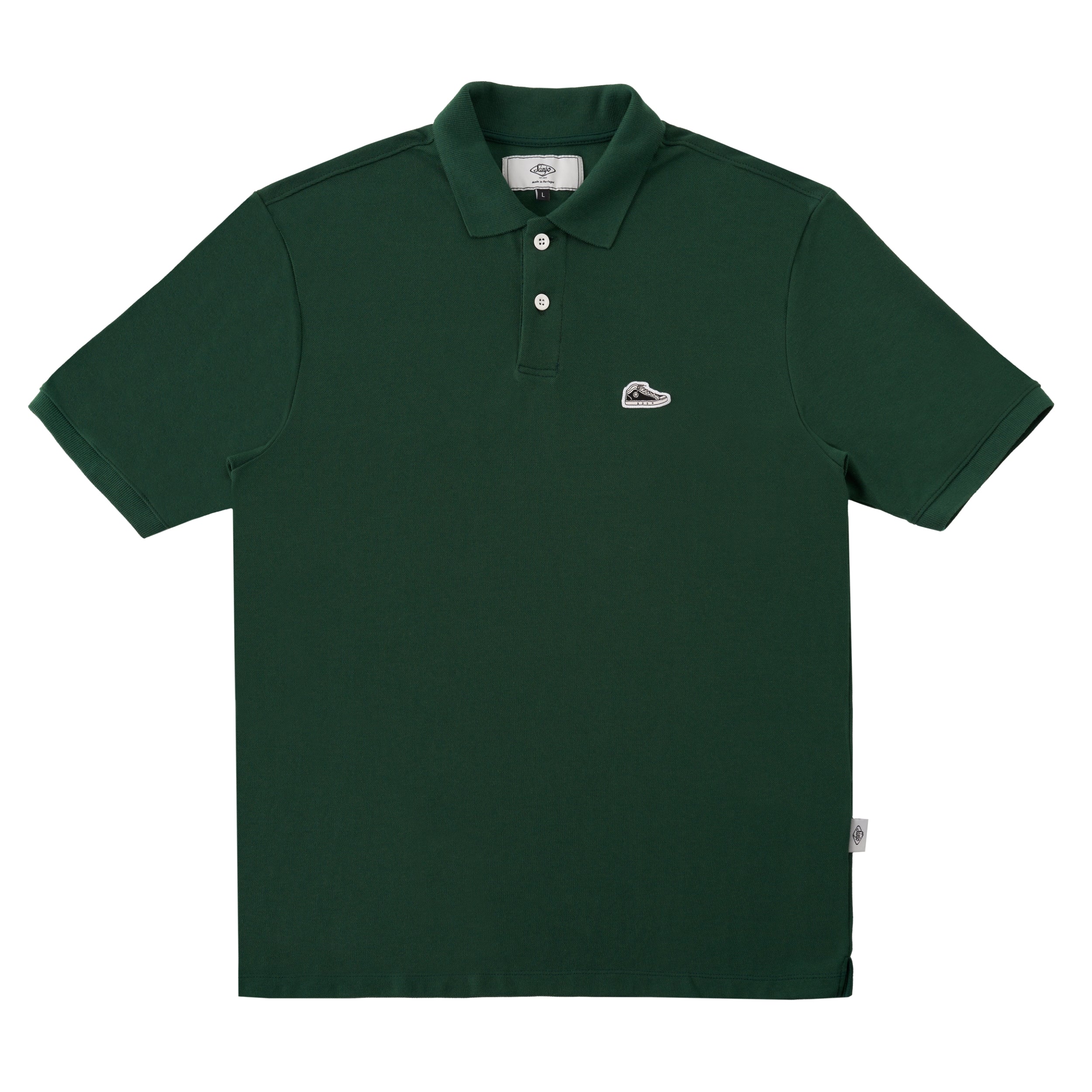 Sanjo Pique Patch Polo // Bottle