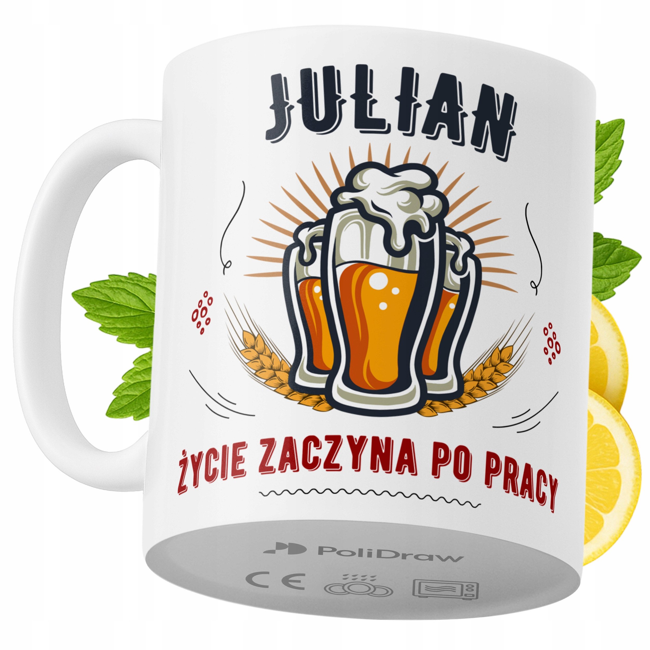 Kubek Dla Juliana na Prezent z Nadrukiem ze Zdjęciem 330 ml PoliDraw
